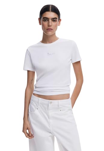 Desigual Damen 25SWTK15 T-Shirt, White, XL Desigual Damen 25SWTK15 T-Shirt, White, XL von Desigual