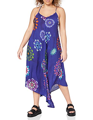 Desigual Damen Vest_Bondi Kleid, Blau (Turkish SEA 5114), Medium (Herstellergröße:M) von Desigual