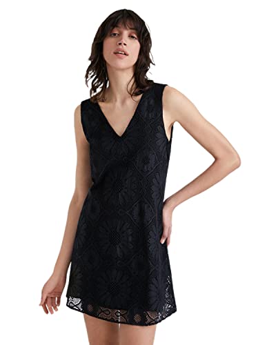 Desigual Damen Vest_hamburgo L ssiges Kleid, Schwarz, M EU von Desigual