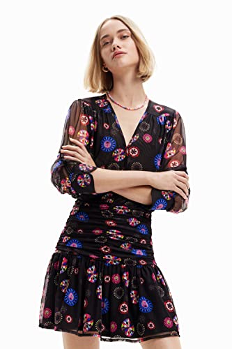 Desigual Damen Vest_mooni-lacroix 2000 Dress, Schwarz, L EU von Desigual