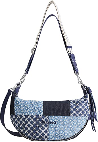 Desigual Damen bols_hydra kuwait Umhängetasche, Blau, Einheitsgröße EU von Desigual