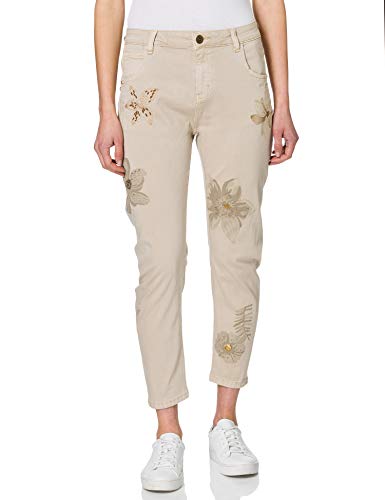 Desigual Femme Pant_kim Pantalon d contract , Beige, 42 EU von Desigual