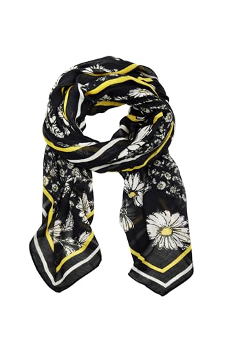 Desigual Fou_Mixing Flower RECTANG Foulard, Black, One Size von Desigual