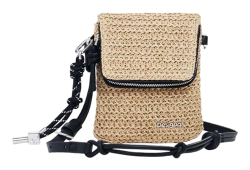 Desigual Mone Logo Raffia Phone Bag Natural von Desigual