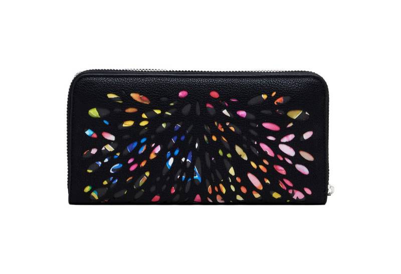 Desigual Geldbörse Reißverschluss Geldbörse Portmonee Mone Blackwell Fiona 24WAYP09/2000, Große Geldbörse mit Cut Out von Desigual