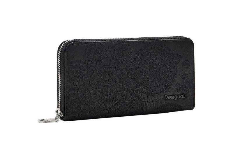 Desigual Geldbörse Reißverschluss Geldbörse Portmonee Mone Dejavu Fiona 24WAYP21, Große Geldbörse mit Blumenstickerei von Desigual