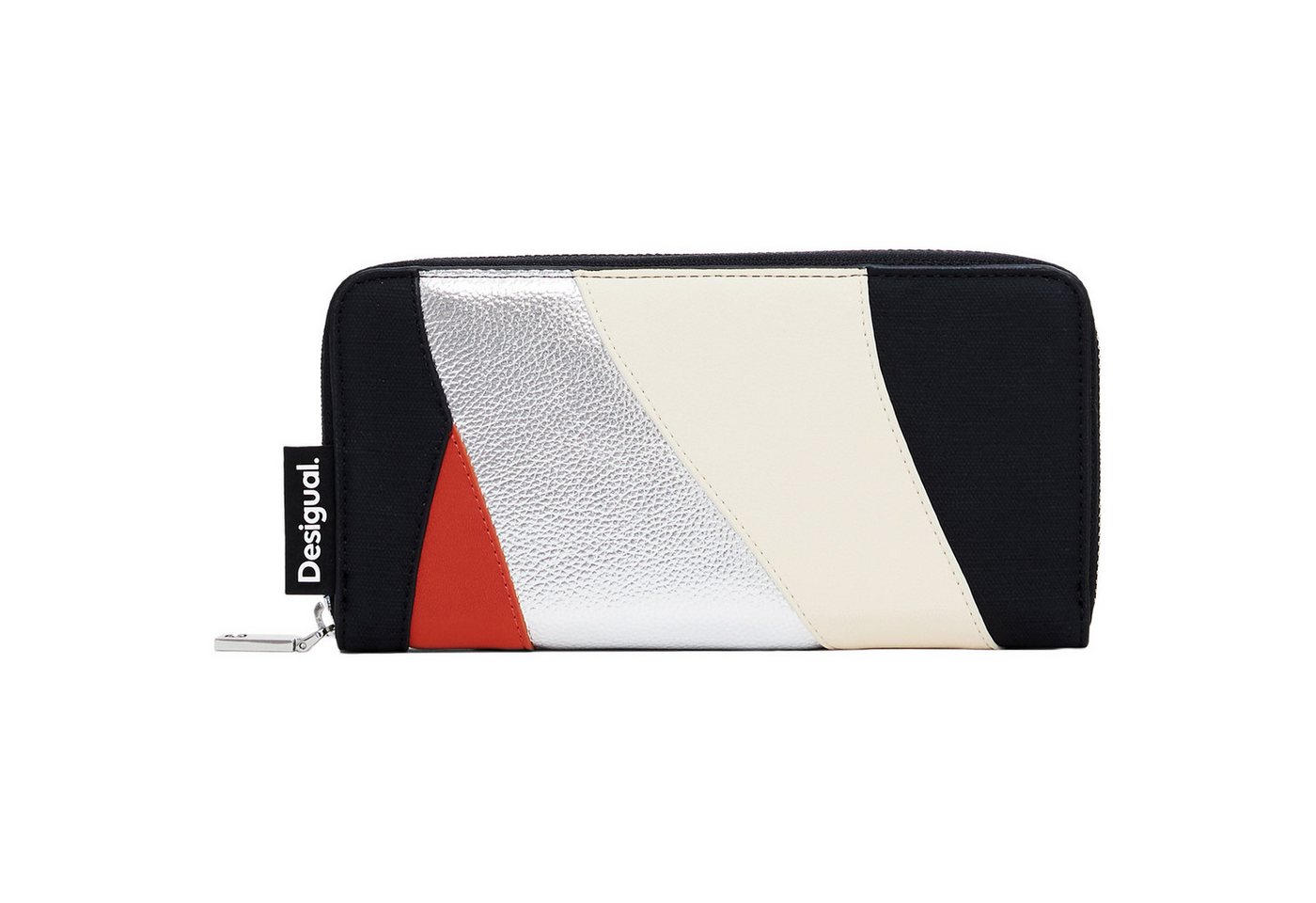 Desigual Geldbörse Reißverschluss Geldbörse Portmonee Mone Kahlo Fiona 24WAYP03/9019, Große Geldbörse mit Patch von Desigual