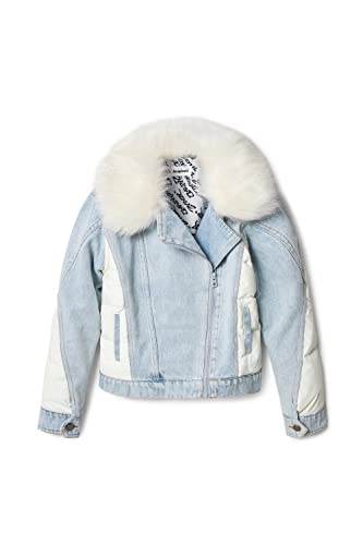 Desigual Girl's CHAQ_Pluto 5007 Denim Light WASH, Blue, 14 Years von Desigual