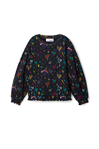 Desigual Girl's Cristal 2000 Black Sweater, 7/8 von Desigual