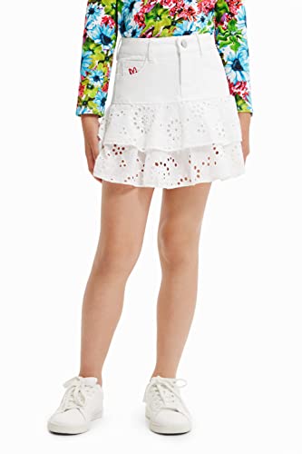 Desigual Girl's Dalila 1000 Blanco Skirt, White, 14 Years von Desigual