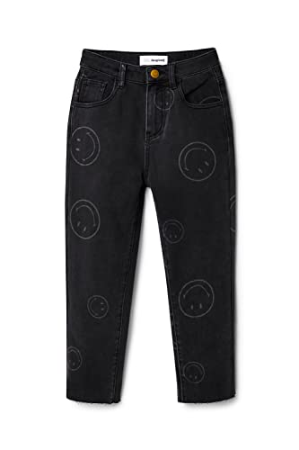 Desigual Girl's Denim_Canario Jeans, Black, 7/8 von Desigual