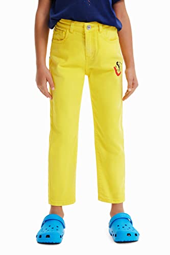 Desigual Girl's Denim_Maria Jeans, Yellow, 14 Years von Desigual