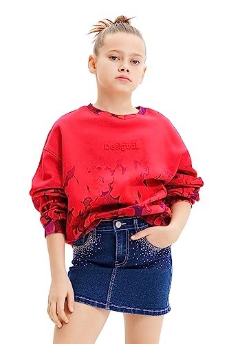 Desigual Girl's Isobel Pullover Sweater, Red, Mittel von Desigual