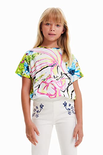 Desigual Girl's TS_Bunny 1000 Blanco T-Shirt, White, 14 Years von Desigual