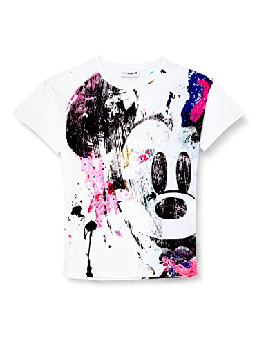 Desigual Girl's TS_Cielo 1000 Blanco T-Shirt, White, 12 Years von Desigual