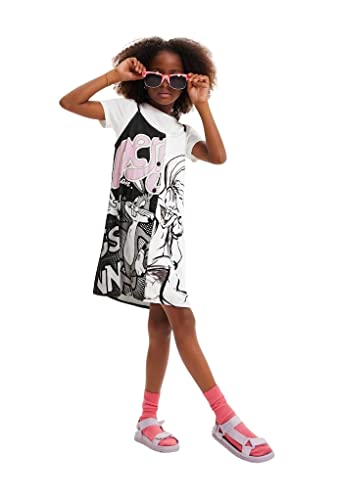 Desigual Girl's TS_Gaelle 2000 Negro Dress, Black, 10 Years von Desigual