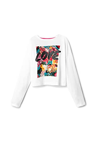 Desigual Girl's TS_LOVY 1000 White Shirt, 3/4 von Desigual