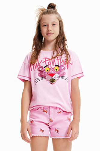 Desigual Girl's TS_Wow 3056 TUROSA T-Shirt, Red, 12 Years von Desigual