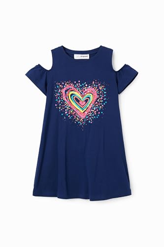 Desigual Girl's Vest_Bloom 5000 Navy Dress, Blue, 8 Years von Desigual