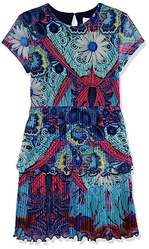 Desigual Girl's Vest_CALEIDO 5036 Azul KLEIN Dress, Blue, 8 Years von Desigual