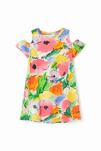 Desigual Girl's Vest_Campo 3033 ROSA FLUOR Dress, Red, 8 Years von Desigual