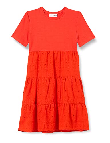 Desigual Girl's Vest_Fresia 7009 MANDARINA Dress, Orange, 14 Years von Desigual