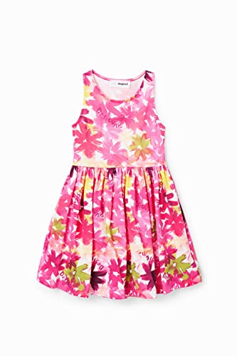 Desigual Girl's Vest_Ingrid 3033 ROSA FLUOR Dress, Red, 8 Years von Desigual