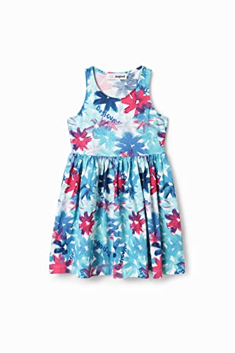 Desigual Girl's Vest_Ingrid 5126 Hawai Dress, Blue, 10 Years von Desigual