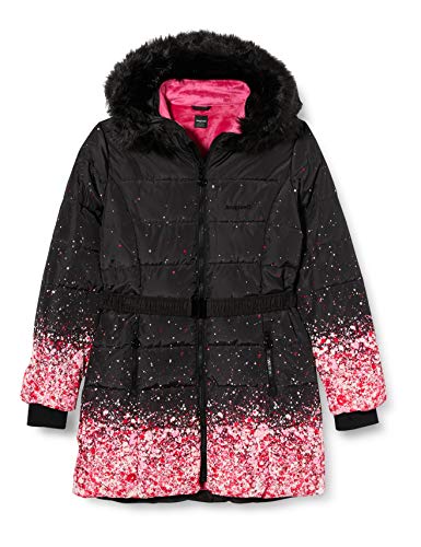 Desigual Girls CHAQ_AGUACATE Quilted Jacket, Black, 3/4 von Desigual