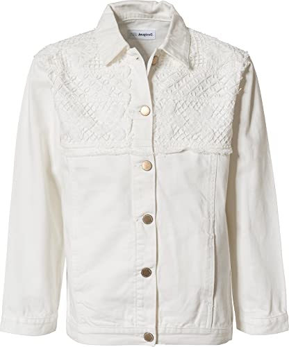 Desigual Girls CHAQ_Clavel Jeansjacke, White, 11/12 von Desigual