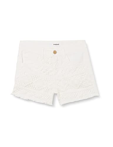 Desigual Girls Denim_GUITARRA Shorts, White, 11/12 von Desigual