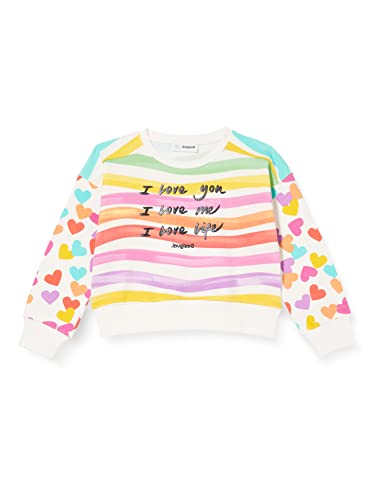 Desigual Girls Sweat_CUARZO Sweatshirt, White, 11/12 von Desigual