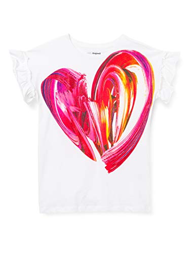 Desigual Girls TS_Budapest T-Shirt, White, 3/4 von Desigual