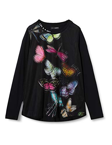 Desigual Girls TS_Hidalgo T-Shirt, Black, 3/4 von Desigual