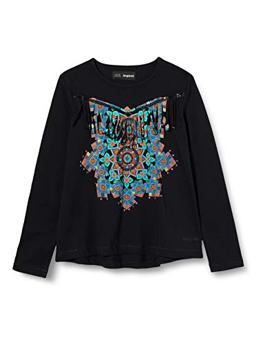 Desigual Girls TS_Stoke T-Shirt, Black, 3/4 von Desigual