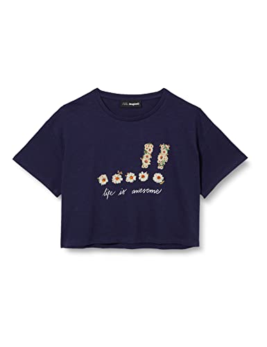 Desigual Girls TS_Swanson T-Shirt, Blue, 13/14 von Desigual