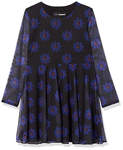 Desigual Girls Vest_Alicia Casual Dress, Blue, 5/6 von Desigual