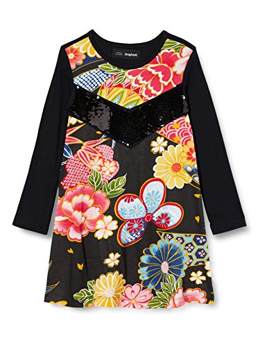 Desigual Girls Vest_MINATITLÁN Casual Dress, Black, 5/6 von Desigual