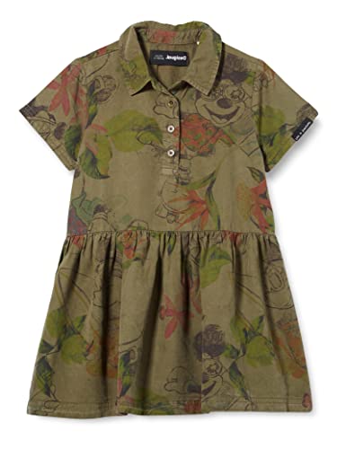 Desigual Girls Vest_Mickey CAMO Flowe Lässiges Kleid, Green, 11/12 von Desigual