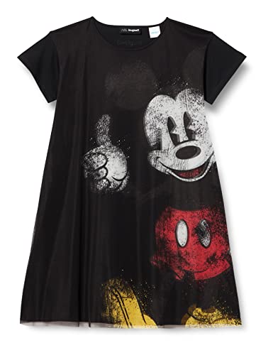 Desigual Girls Vest_OK Mickey Lässiges Kleid, Black, 5/6 von Desigual