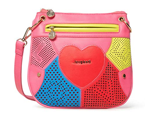 Desigual Heart Heart Shoulder Bag Rosa Helado von Desigual