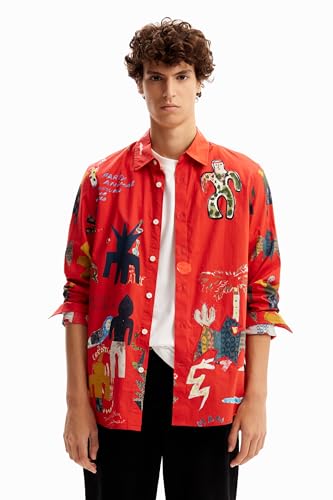 Desigual Herren Cam_Renaldo T-Shirt, Rot, XL EU von Desigual