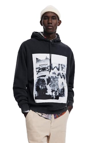 Desigual Herren 25SMSK11 Sweatshirt, Black, M von Desigual