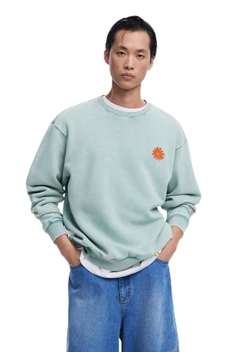 Desigual Herren 25SMSK13 Sweatshirt, Blue, S von Desigual