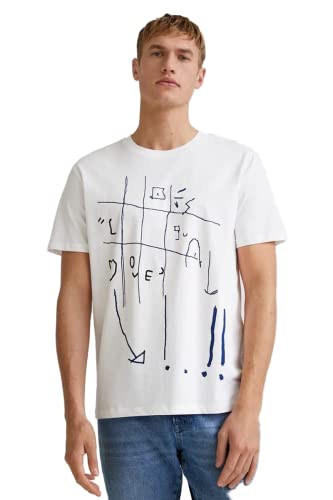 Desigual Herren Ts_benedict T Shirt, Weiß, XXL EU von Desigual