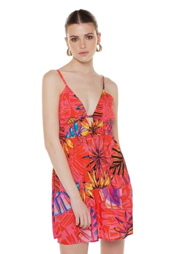 Desigual Hossegor 23SWMW27 Strandkleid mit Trägern, Rot, rot, X-Large von Desigual