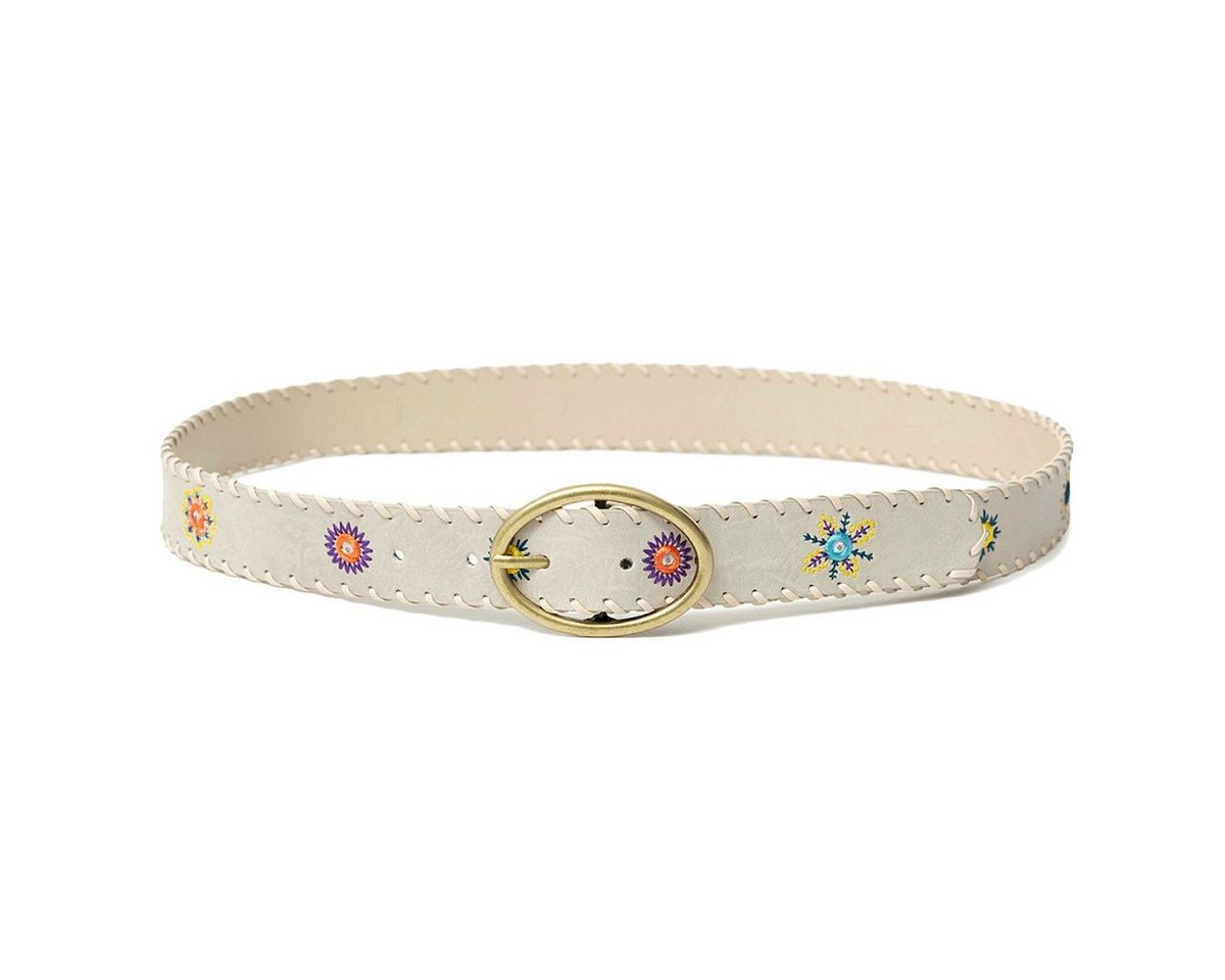 Desigual Ledergürtel Damen Gürtel Dornschließe Belt Julietta 21SARP07/1008 beige von Desigual