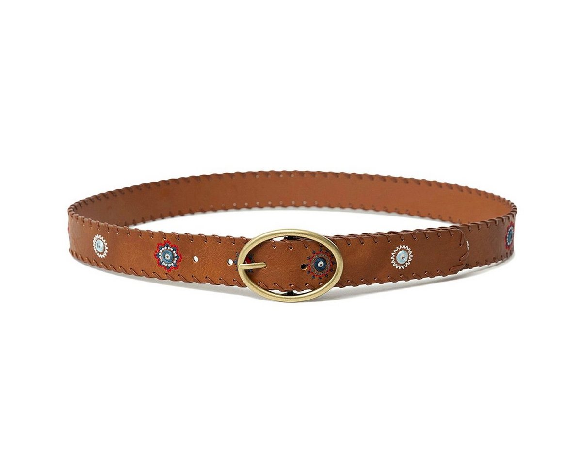 Desigual Ledergürtel Damen Gürtel Dornschließe Belt Julietta 21SARP07/6011 braun von Desigual