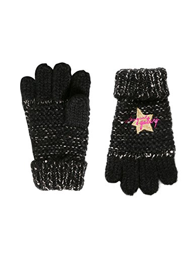 Desigual Mädchen Gloves_RAMBUTAN Handschuhe, Schwarz (Negro 2000), S (Herstellergröße: S/M) von Desigual