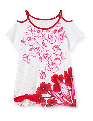 Desigual Mädchen TS_Londres T-Shirt, Weiß (Blanco 1000), 128 (Herstellergröße: 7/8) von Desigual